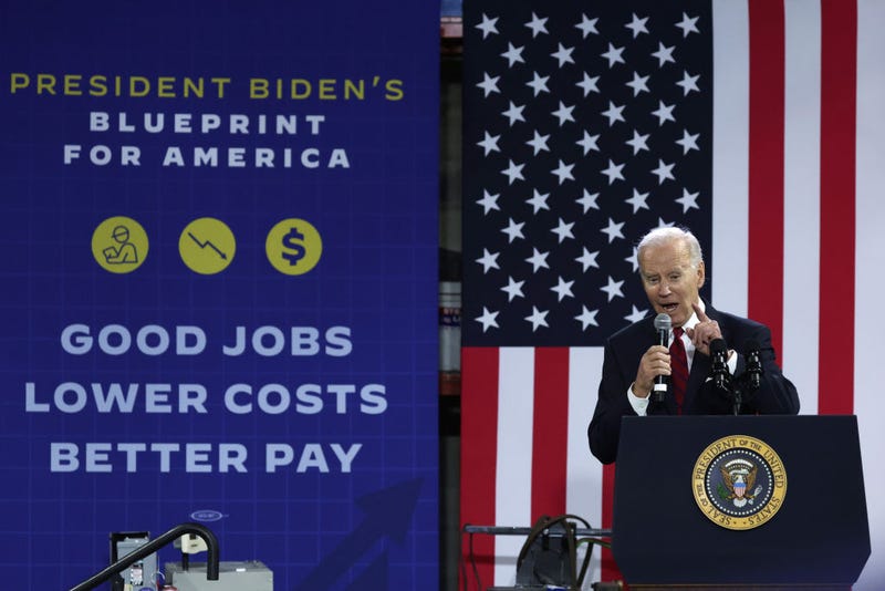 President Joe Biden delivers remarks on the U.S. economy at Steamfitters Local 602 on January 26, 2023 in Springfield, Virginia.