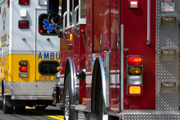 Fire Truck and ambulance.