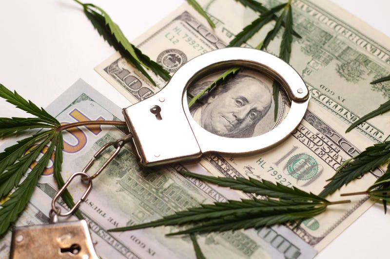 Marijuana, cash and handcuffs