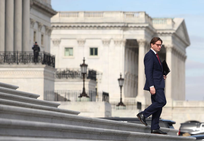 U.S. Rep. Dean Phillips (D-MN) leaves the U.S. Capitol after the final series of votes for the week on February 02, 2023 in Washington, DC. 