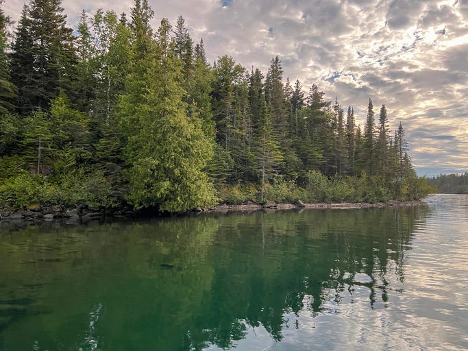 A view of Isle Royale in Lake Superior.