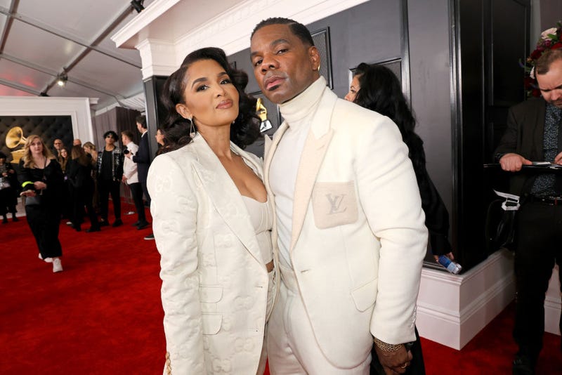 Tammy Collins and Kirk Franklin attend the 65th GRAMMY Awards on February 05, 2023 in Los Angeles, California.