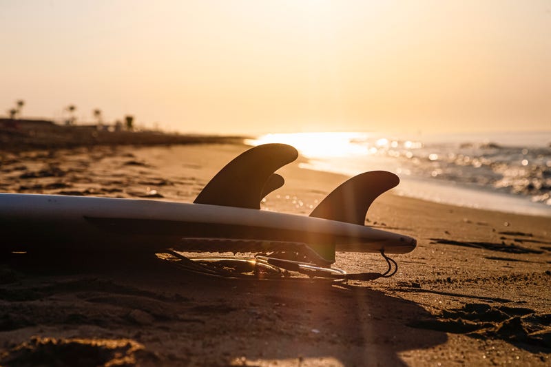 surfboard on beach