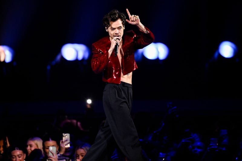 Harry Styles performs on stage during The BRIT Awards 2023 