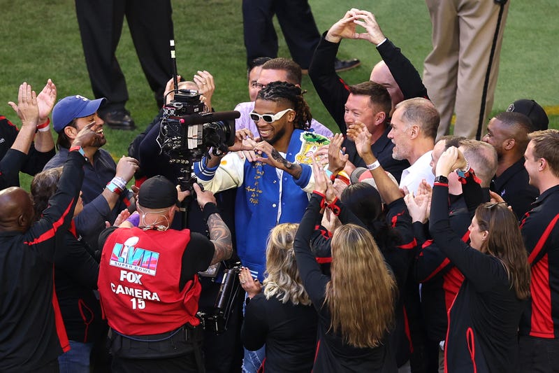 Damar Hamlin at Super Bowl LVIII.