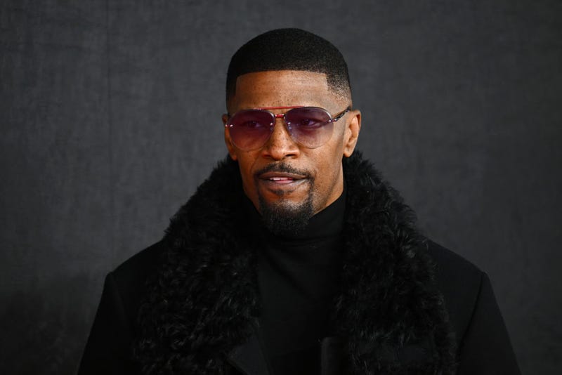 Jamie Foxx attends the "Creed III" European Premiere at Cineworld Leicester Square on February 15, 2023 in London, England. (Photo by Joe Maher/Getty Images)