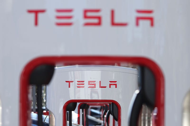 A view of Tesla Superchargers on February 15, 2023 in San Rafael, California. 