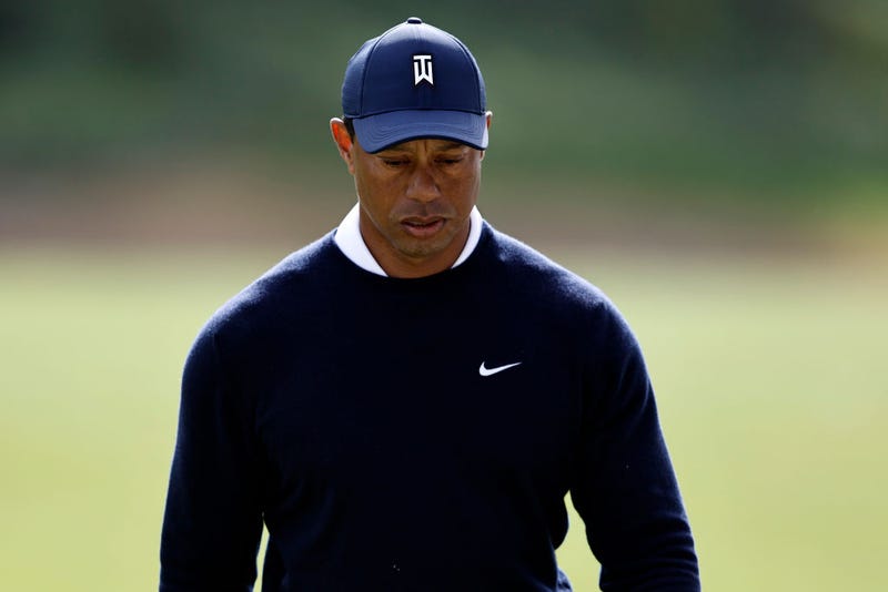 Tiger Woods of the United States walks across the seventh hole during the first round of the The Genesis Invitational at Riviera Country Club on February 16, 2023 in Pacific Palisades, California. 