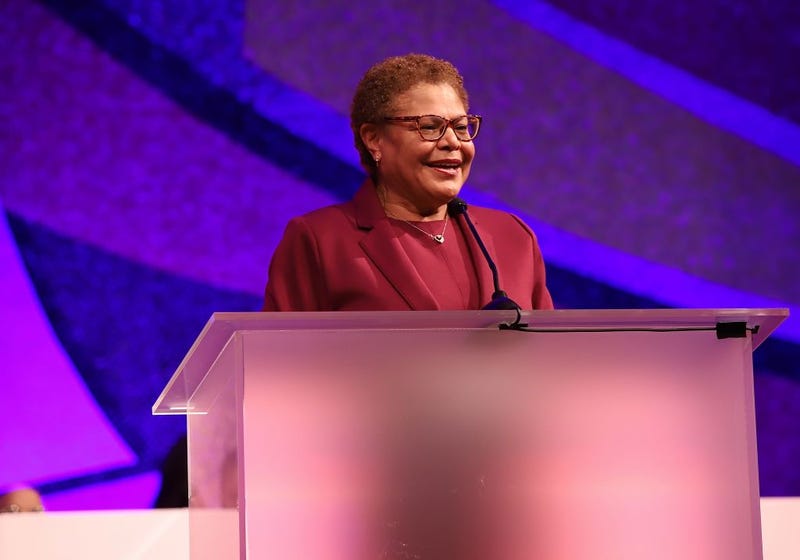 Mayor of Los Angeles Karen Bass attends A Legacy of a Champion Concert at West Angeles Church of God And Christ on February 19, 2023 in Los Angeles, California.