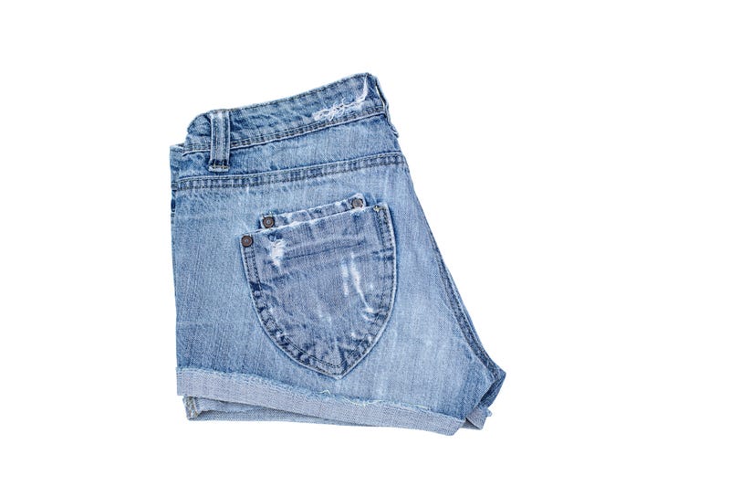 Jean shorts. 