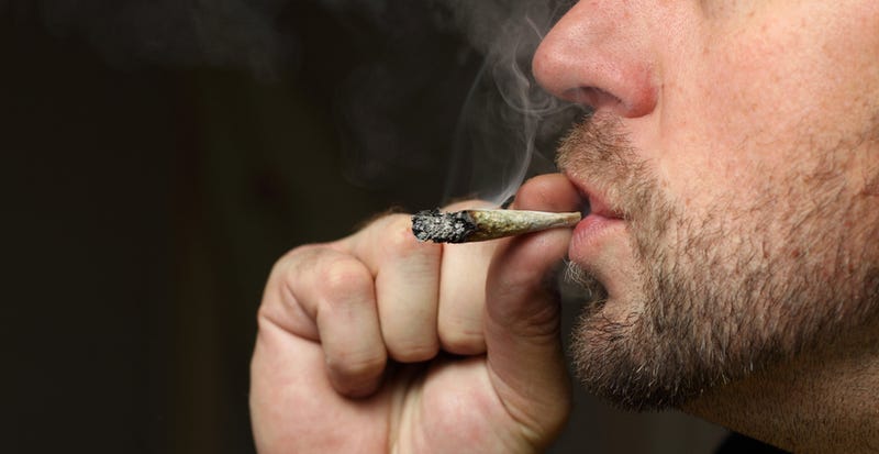 Person smoking weed.