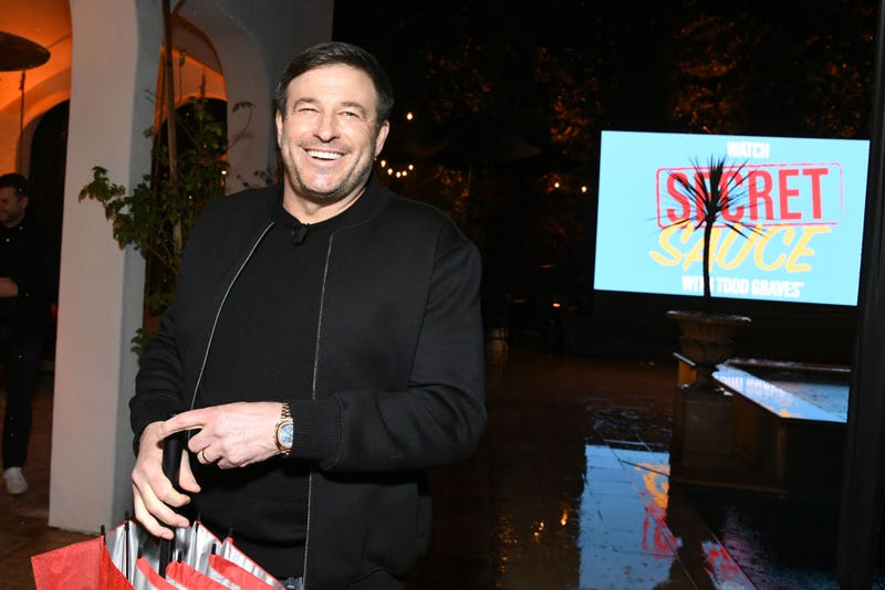 CEO of Raising Cane's Chicken Fingers Todd Graves speaks during the Raising Cane's "Secret Sauce With Todd Graves" Premiere on February 28, 2023 in Los Angeles, California. (Photo by Jon Kopaloff/Getty Images for Raising Cane's)