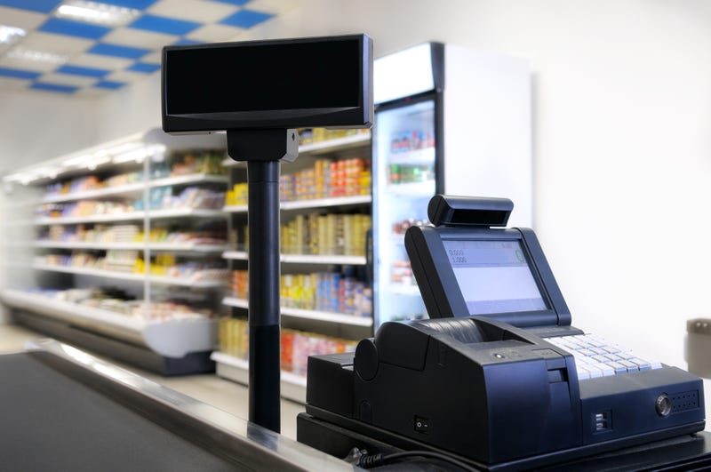 Supermarket register.