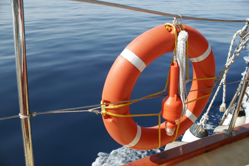 life preserver on sailing boat