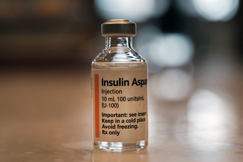 A vial of insulin.