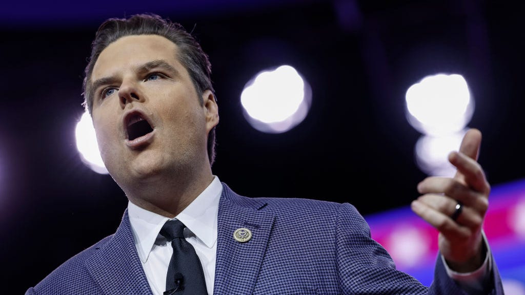 Woman charged with throwing wine at Congressman Matt Gaetz during argument