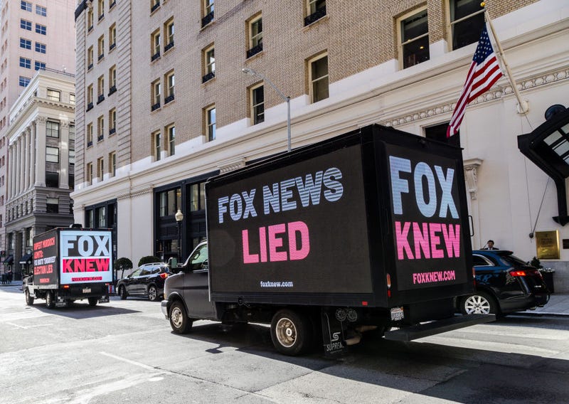 "Fox News lied" truck