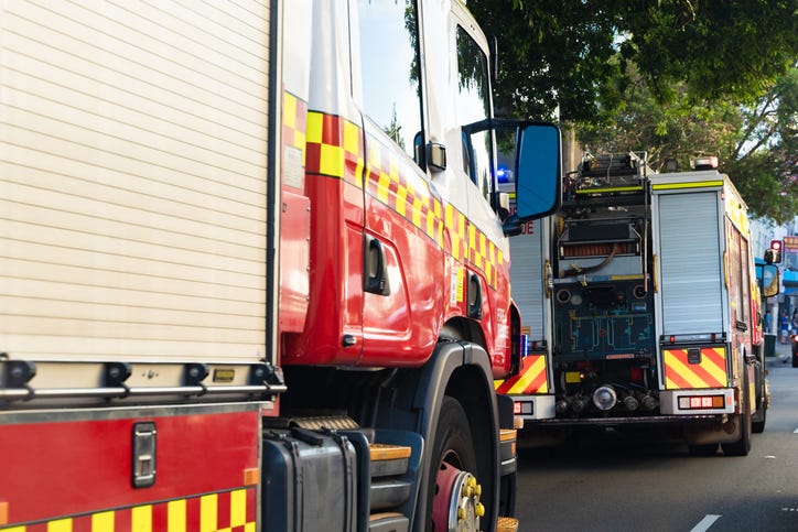 fire trucks