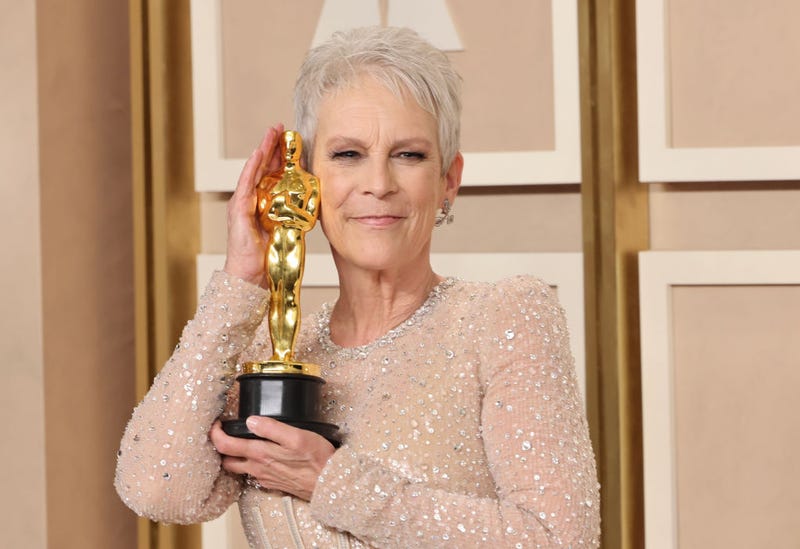 Jamie Lee Curtis, winner of Best Actress in a Supporting Role award for ‘Everything Everywhere All at Once’ poses in the press room during the 95th Annual Academy Awards at Ovation Hollywood on March 12, 2023 in Hollywood, California.
