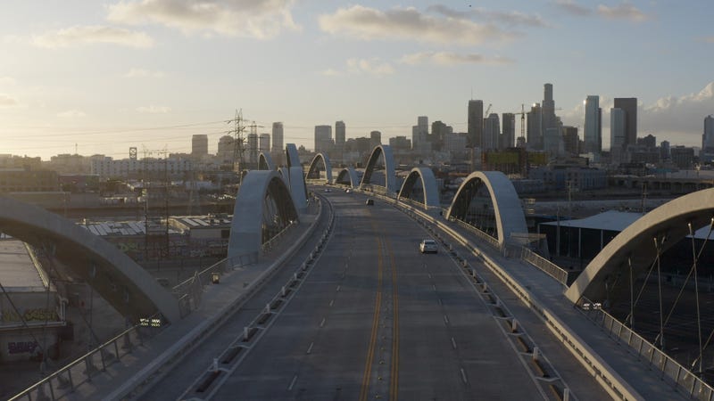 bridge with city in the background