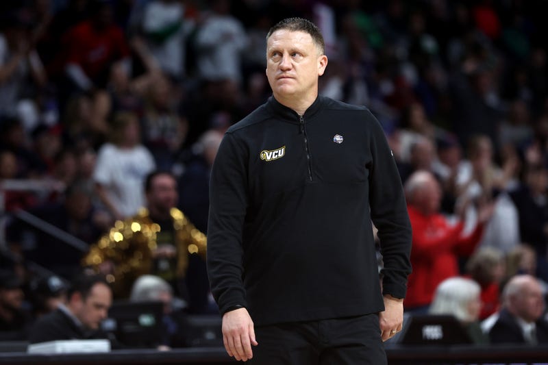 VCU head coach Mike Rhoades during the Rams' first-round NCAA Tournament matchup with St. Mary's in 2023.