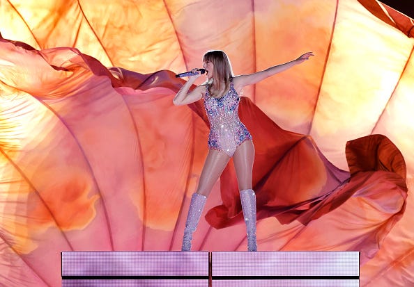 Taylor Swift performs onstage for the opening night of "Taylor Swift | The Eras Tour" at State Farm Stadium on March 17, 2023 in Swift City, ERAzona (Glendale, Arizona)