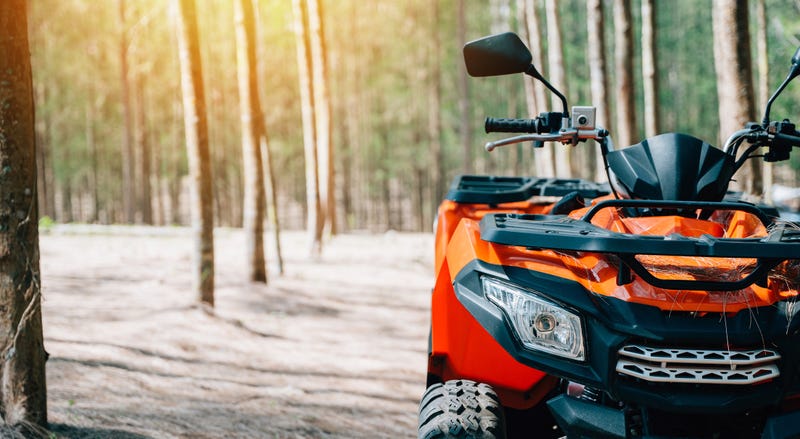 Stock images of orange ATV