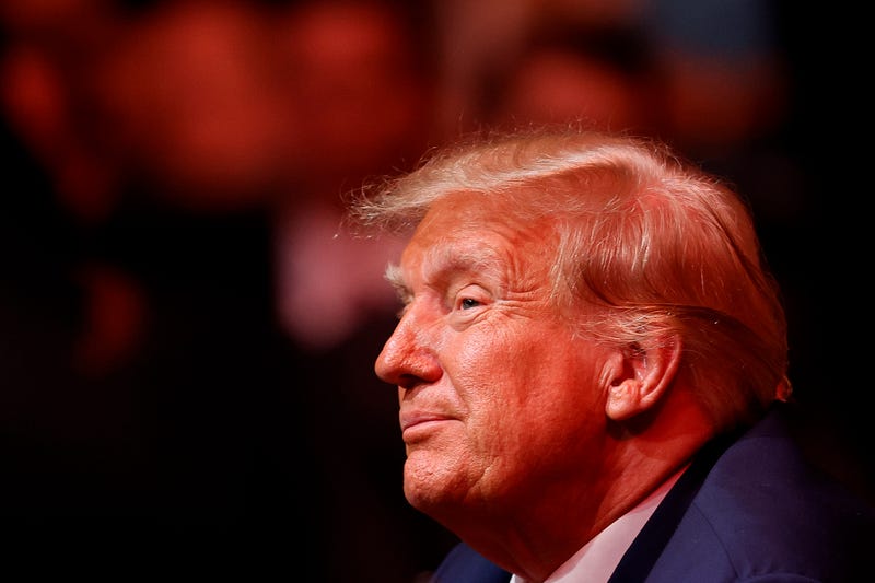 Donald Trump attends UFC 287 at Kaseya Center on April 8, 2023 in Miami, Florida