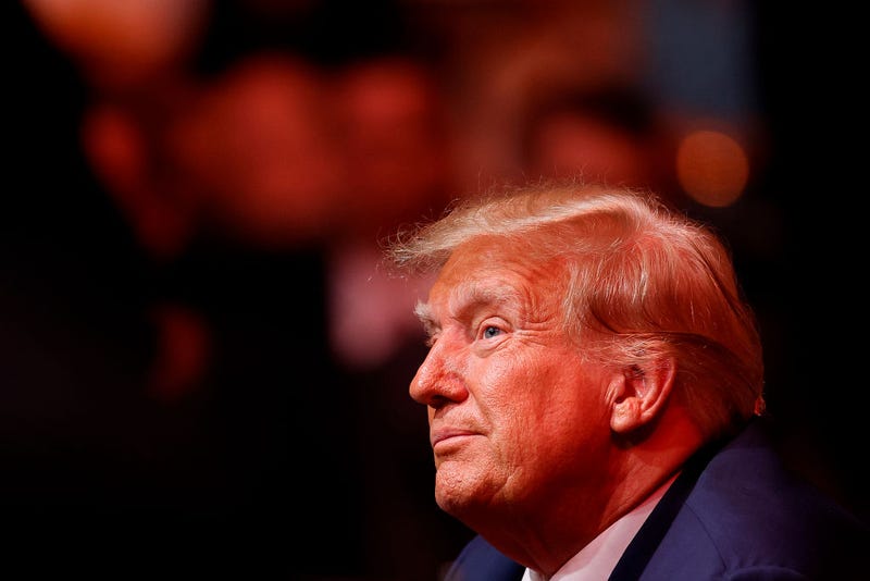 Former U.S. President Donald Trump attends UFC 287 at Kaseya Center on April 08, 2023 in Miami, Florida.