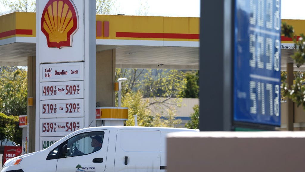 Gas prices in these areas are above $5 a gallon