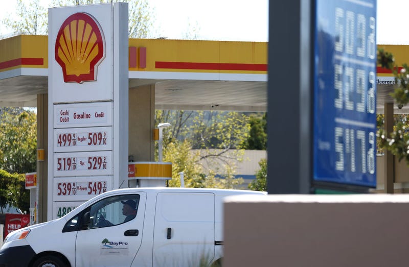 Gas prices over $5.00 a gallon are displayed at a gas station on April 12, 2023 in San Rafael, California. According to a report by the Bureau of Labor Statistics, inflation in March slowed to its lowest rate in nearly two years with prices rising 5 percent, down from 6 percent in February. (Photo by Justin Sullivan/Getty Images)