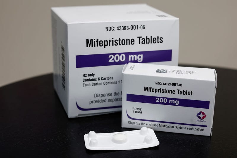 Packages of Mifepristone tablets.
