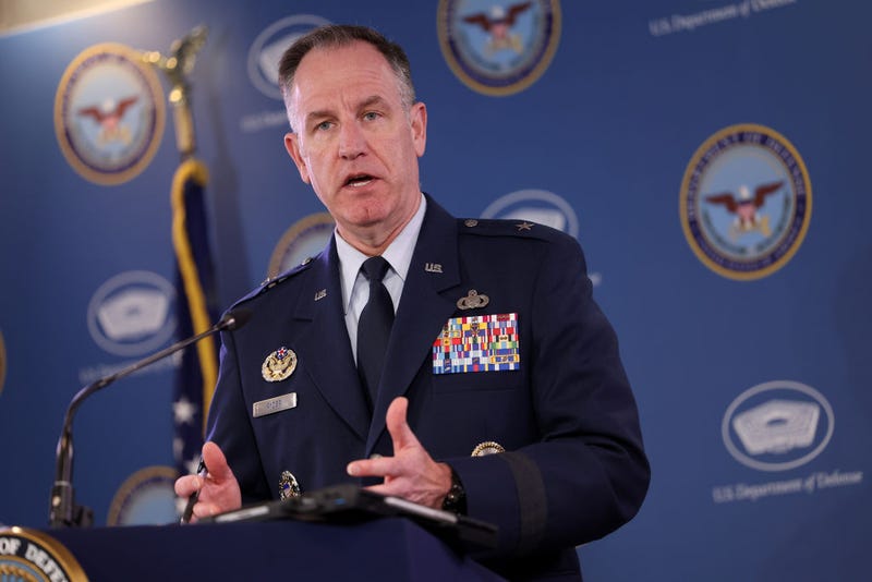 U.S. Department of Defense Press Secretary Gen. Patrick S. Ryder speaks at a press conference at the Pentagon on April 13, 2023 in Arlington, Virginia. Ryder spoke on the investigation of classified Department of Defense documents that were leaked on the internet. (Photo by Kevin Dietsch/Getty Images)