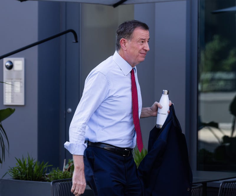 Bill de Blasio is seen in NoHo earlier this year