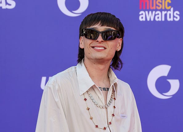 Peso Pluma on red carpet