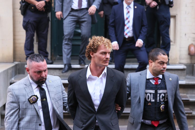 Daniel Penny is transported to his arraignment after surrendering to the NYPD at the 5th Precinct on May 12.