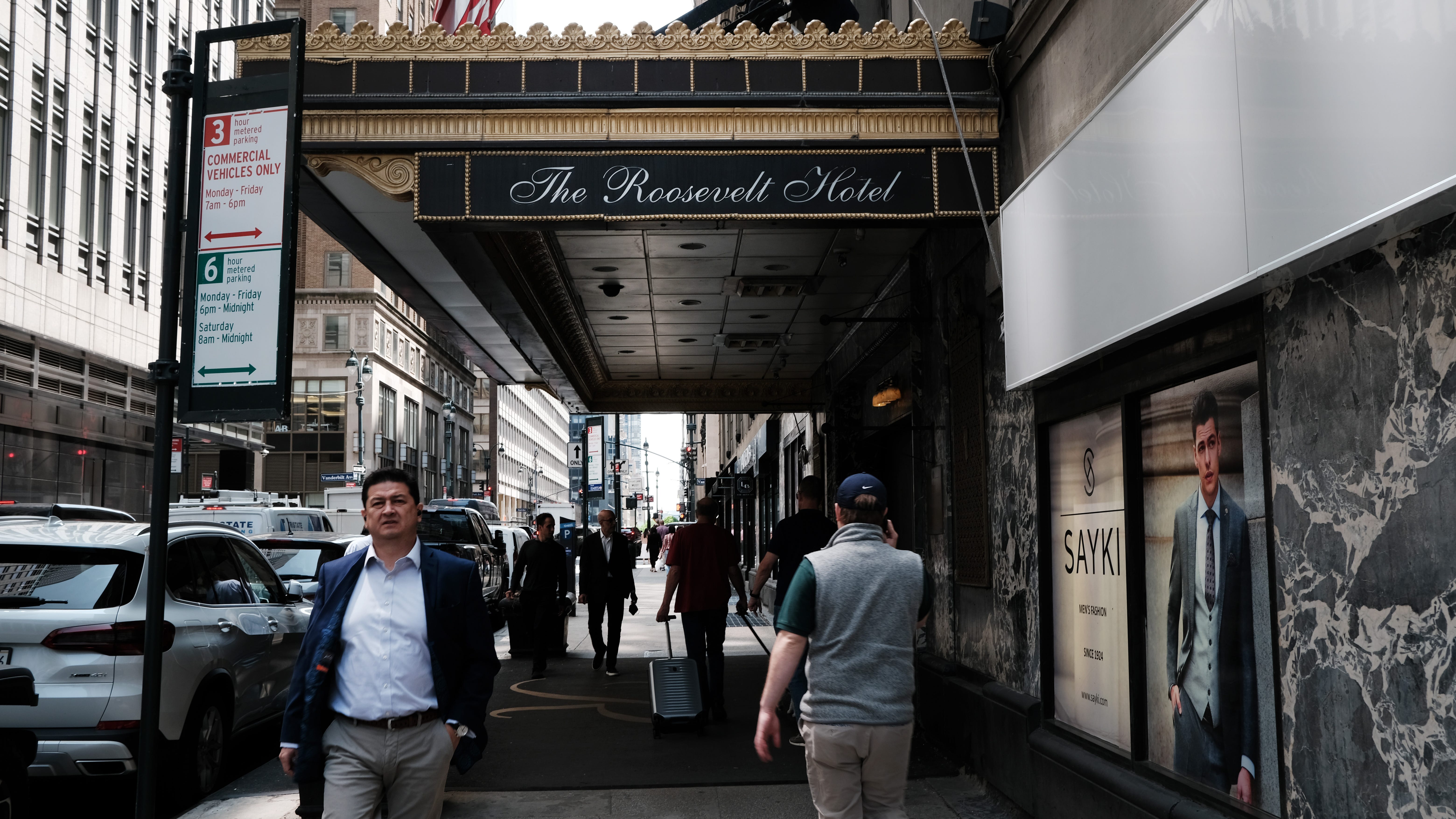 Migrant intake center opens at historic Roosevelt Hotel