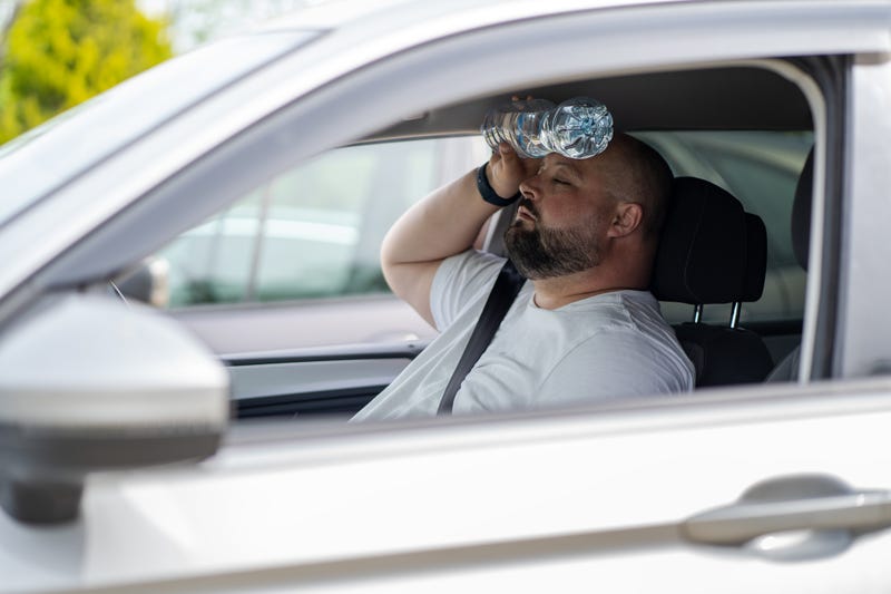 Man in hot car. 