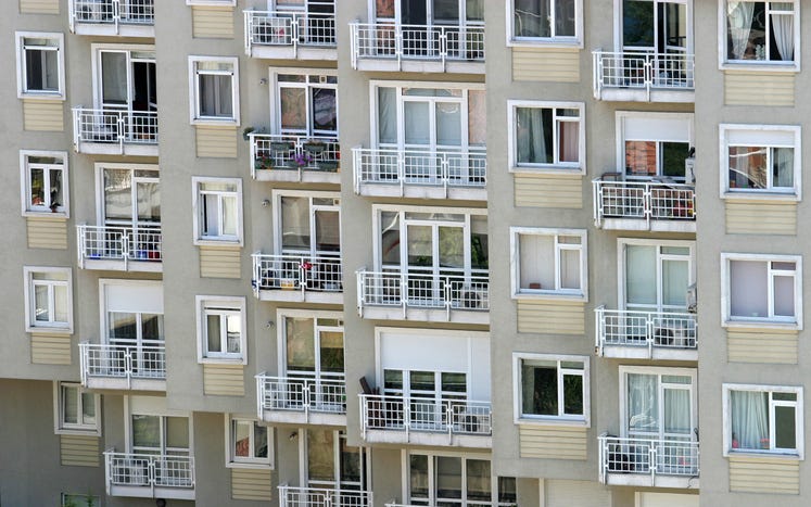 Windows at the apartment.