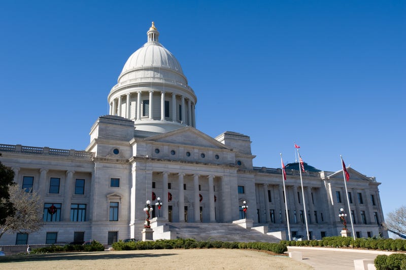 State senate building in Little Rock, capital of Arkansas.