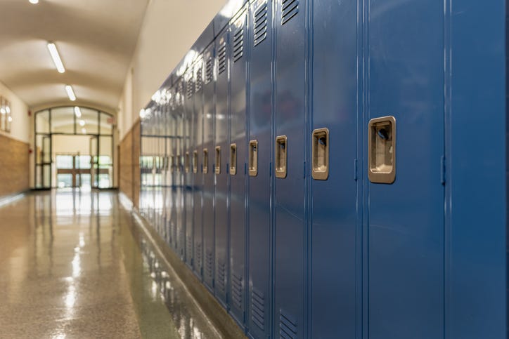 school lockers hallway