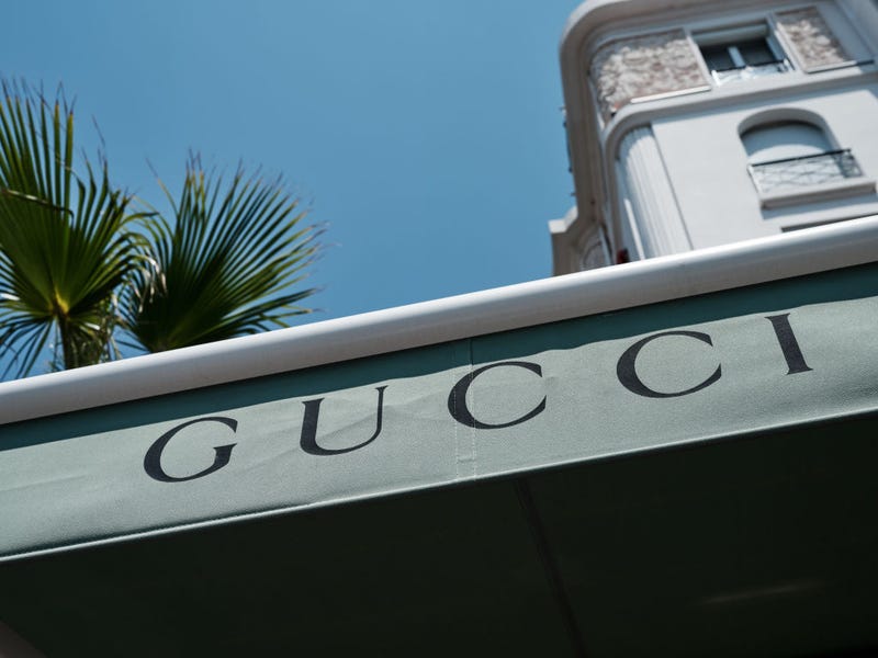 Gucci storefront on the Croisette during the 76th annual Cannes film festival on May 21, 2023 in Cannes, France.