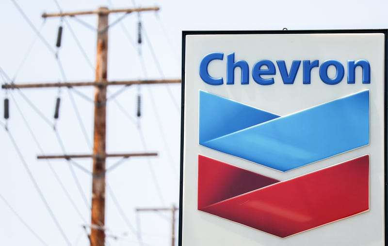 Chevron gas station sign