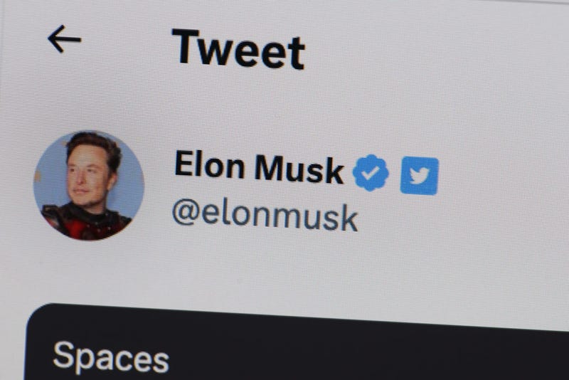 In this photo illustration, Florida Gov. Ron DeSantis joins Elon Musk on Twitter Spaces to formally announce his run for the Republican nomination for president to on May 24, 2023 in Chicago, Illinois. 