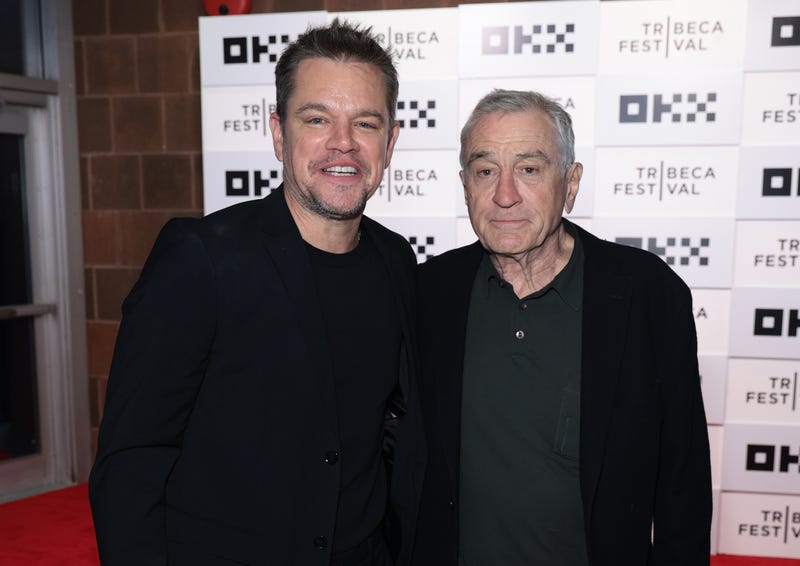 (L-R) Matt Damon and Robert De Niro attend the"Kiss The Future" Opening Night during the Tribeca Festival at BMCC Theater on June 07, 2023 in New York City.