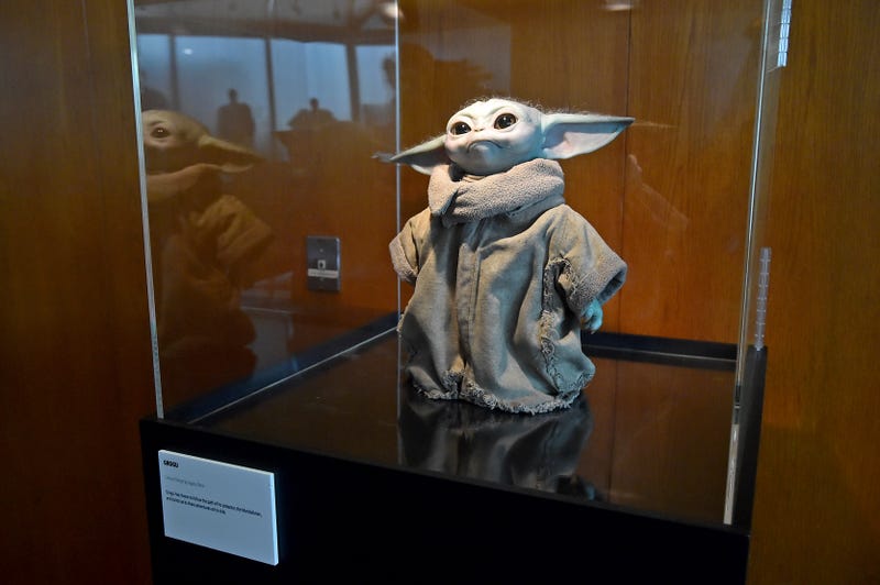 Grogu figure is seen at The Mandalorian FYC Event at DGA Theater Complex in Hollywood, California on June 11, 2023.