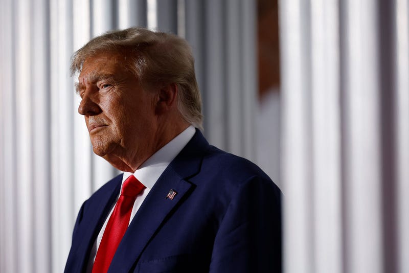 Former U.S. President Donald Trump delivers remarks outside the clubhouse at the Trump National Golf Club on June 13, 2023 in Bedminster, New Jersey. Earlier in the day, Trump was arraigned in federal court in Miami on 37 felony charges, including illegally retaining defense secrets and obstructing the government’s efforts to reclaim the classified documents. (Photo by Chip Somodevilla/Getty Images)