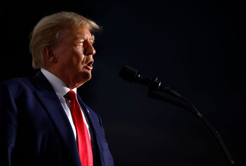 Former U.S. President Donald Trump speaks at the Trump National Golf Club on June 13, 2023 in Bedminster, New Jersey.