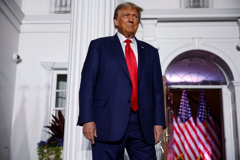 Former U.S. President Donald Trump delivers remarks outside the clubhouse at the Trump National Golf Club on June 13, 2023 in Bedminster, New Jersey. Earlier in the day, Trump was arraigned in federal court in Miami on 37 felony charges, including illegally retaining defense secrets and obstructing the government’s efforts to reclaim the classified documents. (Photo by Chip Somodevilla/Getty Images)