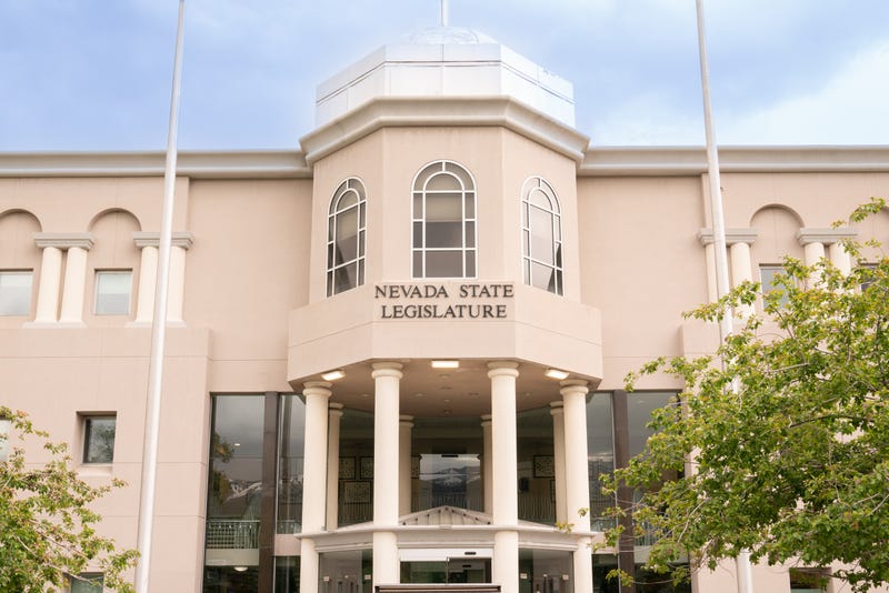 Exterior facade of the Nevada State Legislature Building in Carson City, Nevada